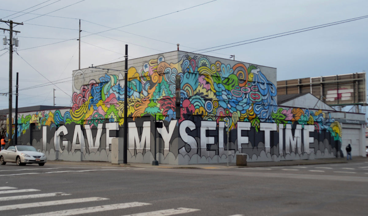 Time Mural “I Gave Myself Time” Mural – Color Outside The Lines